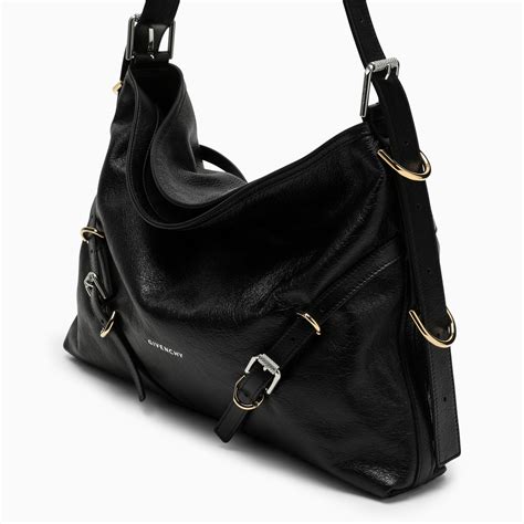 givenchy black bag|Givenchy black leather bag.